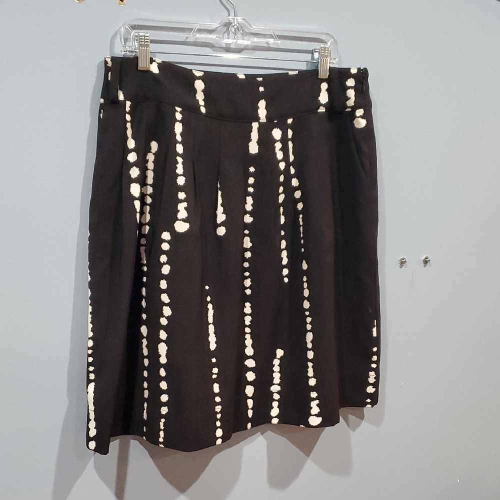 Worthington Black and White A-Line Skirt
